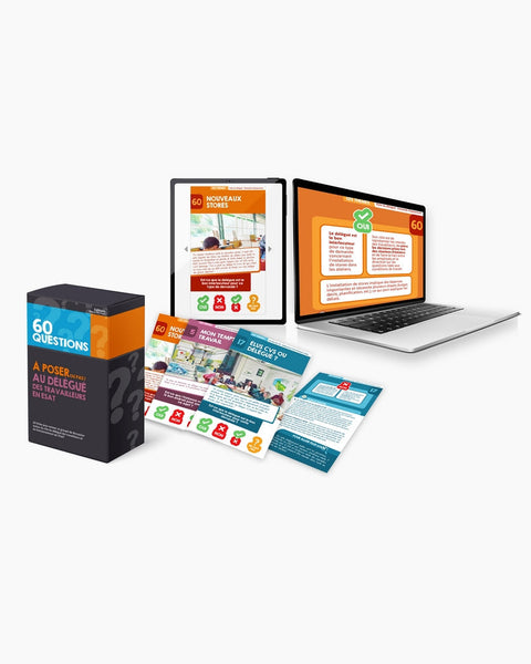 Pack boite 60 fiches + l'abonnement numérique pour 1 an - 60 questions à poser (ou pas !) au délégué des travailleurs en ESAT